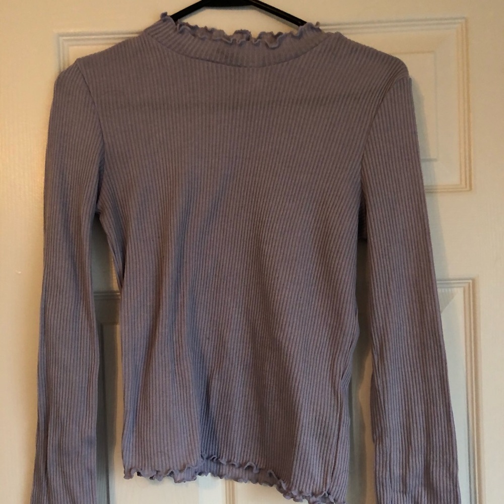 Ribbed lavender top